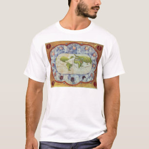 T-shirt Mapa que segue a viagem do mundo de Magellan