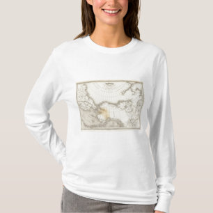 T-shirt Mapa uncolored de America do Norte