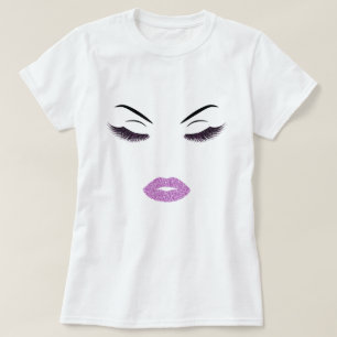 T-shirt Maquiagem com efeito de brilho