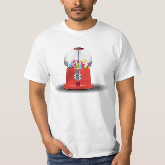 T-shirt Máquina de bala de gude de desenho animado (Frente)