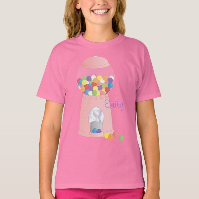 T-shirt Máquina Gumbal Rosa (Frente)