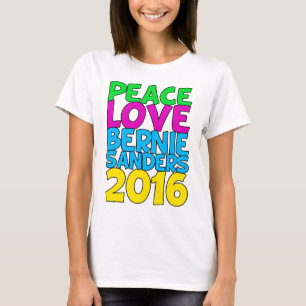 T-shirt Máquinas de lixar 2016 de Bernie do amor da paz