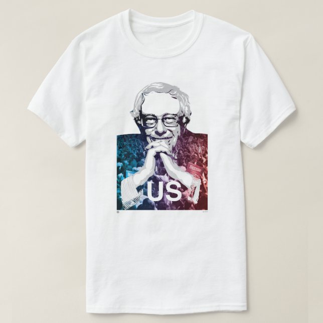 T-shirt Máquinas de lixar E.U. de Bernie (Frente do Design)
