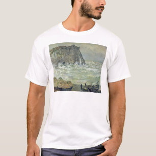 T-shirt Mar áspero de Claude Monet   em Etretat, 1883