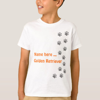 T-shirt Marca de pata cinza - adicione seu próprio nome ou