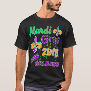T-shirt Mardi Gras Fat Terça-feira, 2018 Celebração