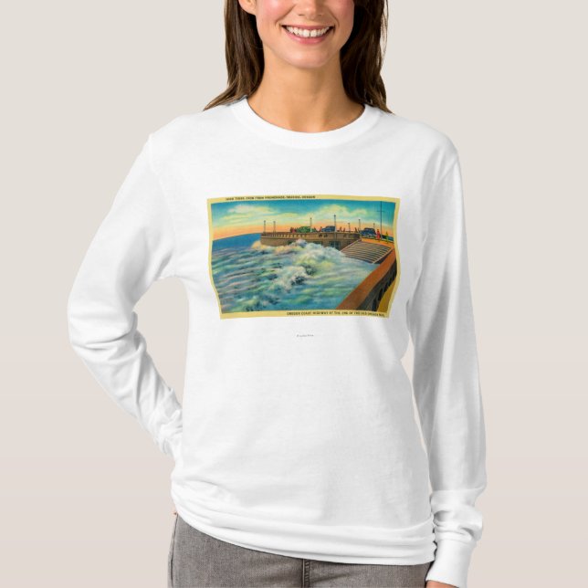 T-shirt Marés altas em PromenadeSeaside, OU (Frente)