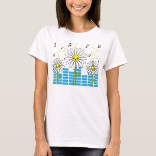 T-shirt Margaridas elétricas musicais