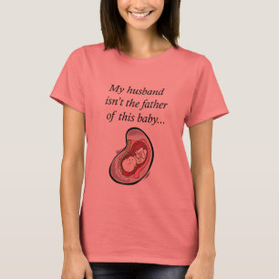 T-shirt Marido não o pai do bebê