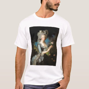 T-shirt Marie Antoinette com um rosa, 1783
