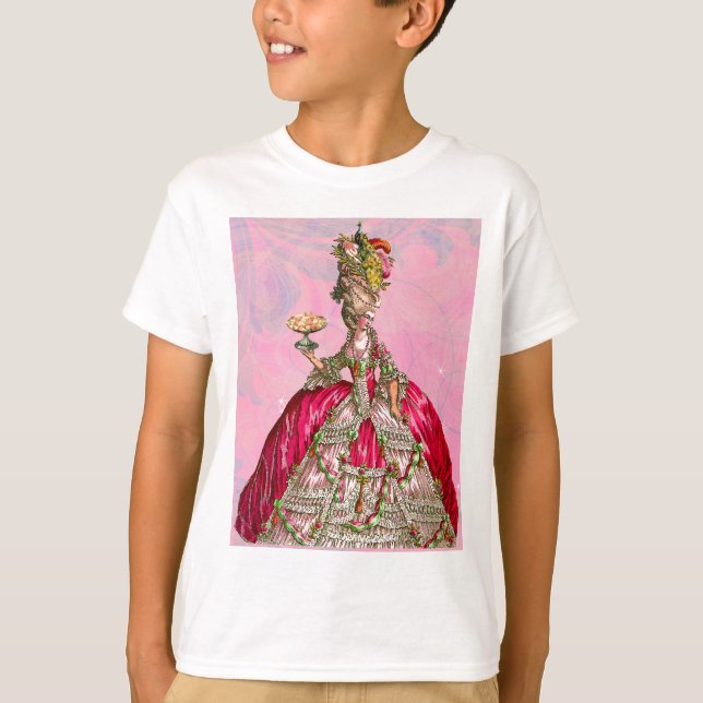 T-shirt Marie Antoinette Deixou-Os Comer Bolo (Frente)