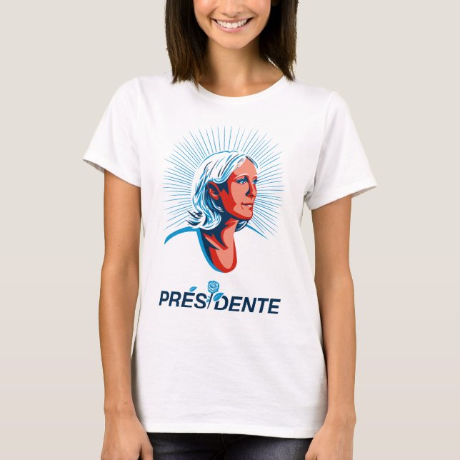 T-SHIRT MARINE LE PEN PRESIDENTE (Frente)