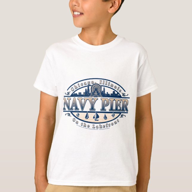 T-shirt Marinho Pier Chicago (Frente)