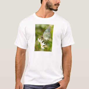 T-shirt Mariposa Verde em Falsa Alho Roupas e Presentes