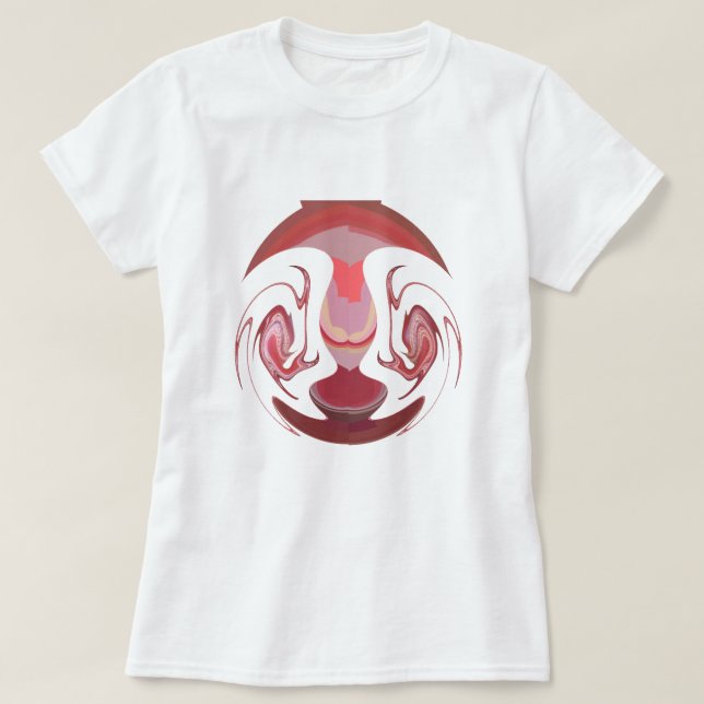 T-shirt Maroon Majestade: Radiância Russa Texturizada Afri (Frente do Design)