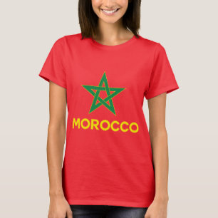 T-shirt Marrocos - bandeira marroquina