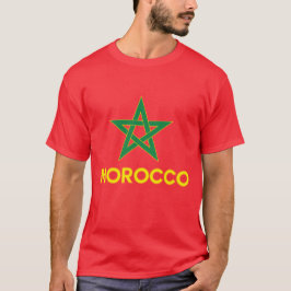 T-shirt Marrocos - Bandeira Marroquina