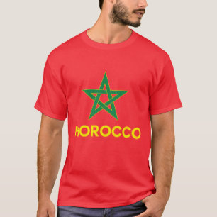 T-shirt Marrocos - bandeira marroquina