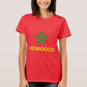 T-shirt Marrocos - bandeira marroquina