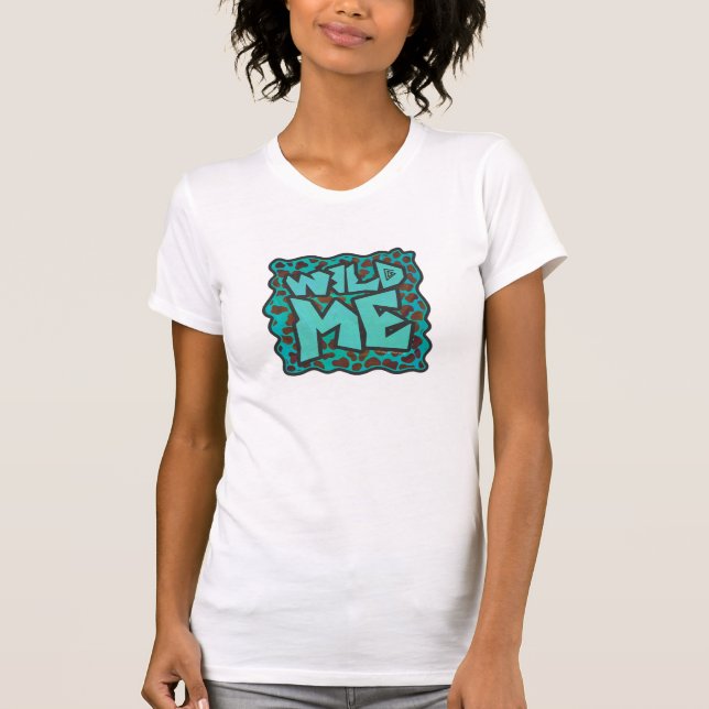 T-shirt Marrom Dalmaciano e Design de Teal (Frente)