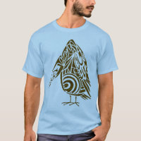 t-shirt marrom do abutre de peru