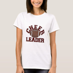 T-shirt marrom do cheerleader do futebol