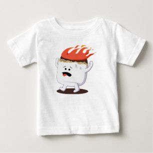 T-shirt Marshmallow flamejante