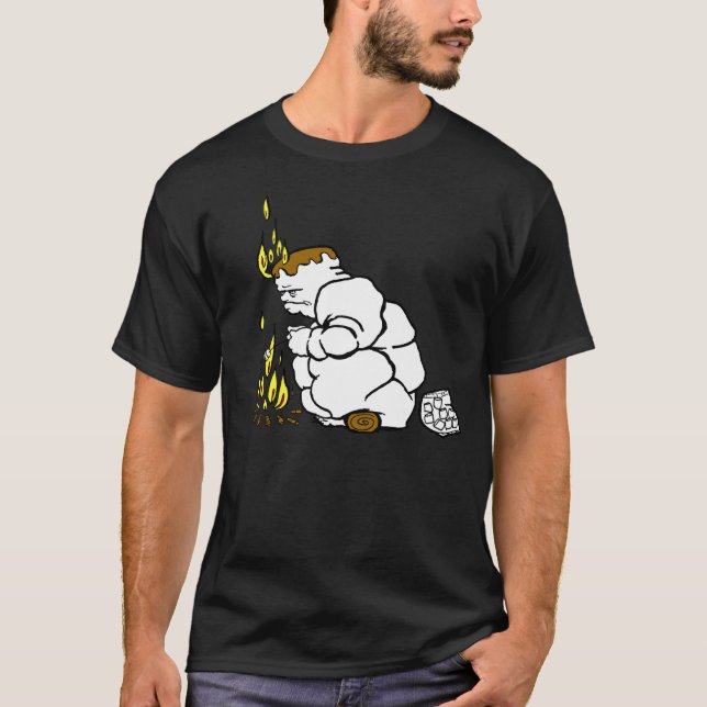 T-shirt Marshmallows Roasting (Frente)