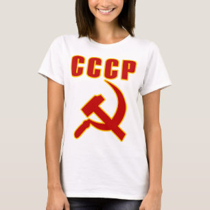 T-shirt martelo e foice de URSS do cccp