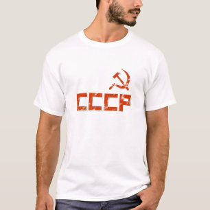 T-shirt Martelo e foice do CCCP vermelho