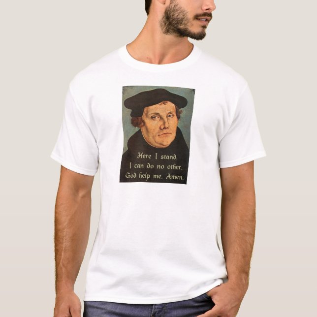 T-shirt Martin Luther aqui eu estou a cotação (Frente)