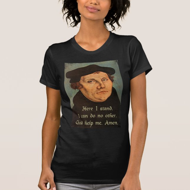 T-shirt Martin Luther aqui eu estou a cotação (Frente)