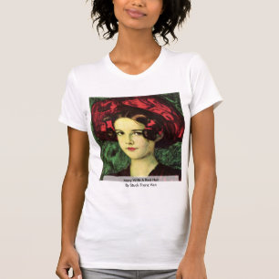 T-shirt Mary Com Um Chapéu Vermelho Preso Por Franz Von