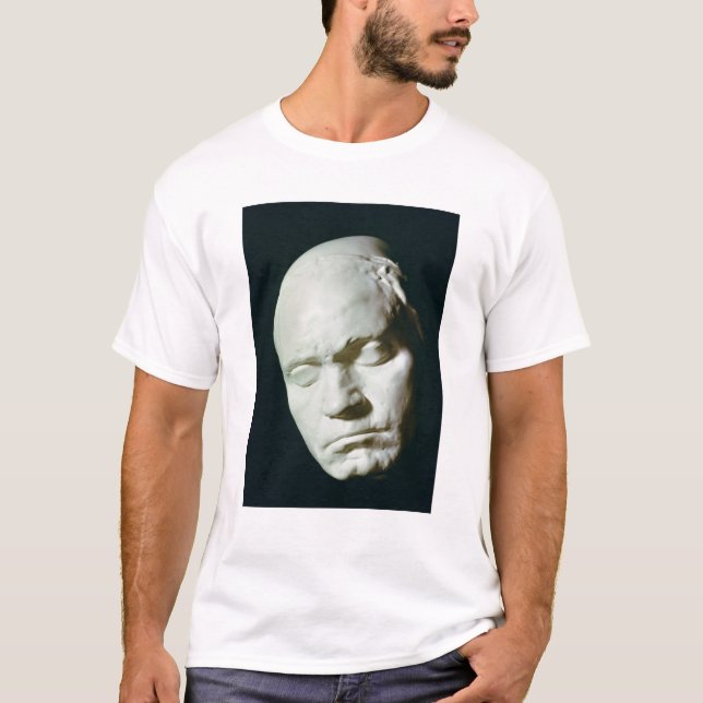T-shirt Máscara de Beethoven, tomada da vida na idade de (Frente)
