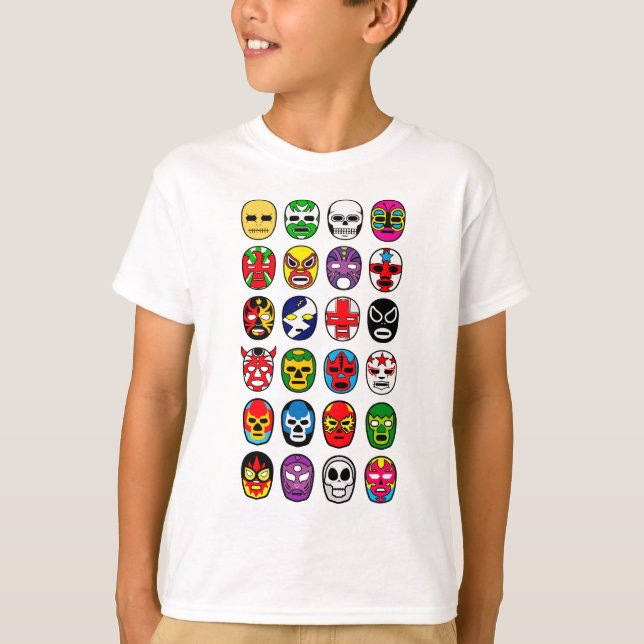 T-shirt Máscaras mexicanas da luta de Lucha Libre Luchador (Frente)