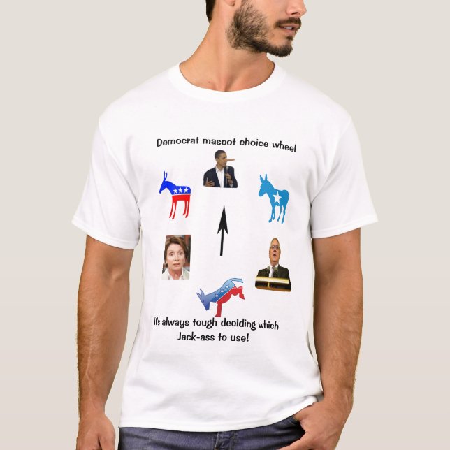 T-shirt Mascote de Democrata (Frente)