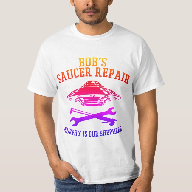 t-shirt masculina com logótipo BSR de espectro (Frente)