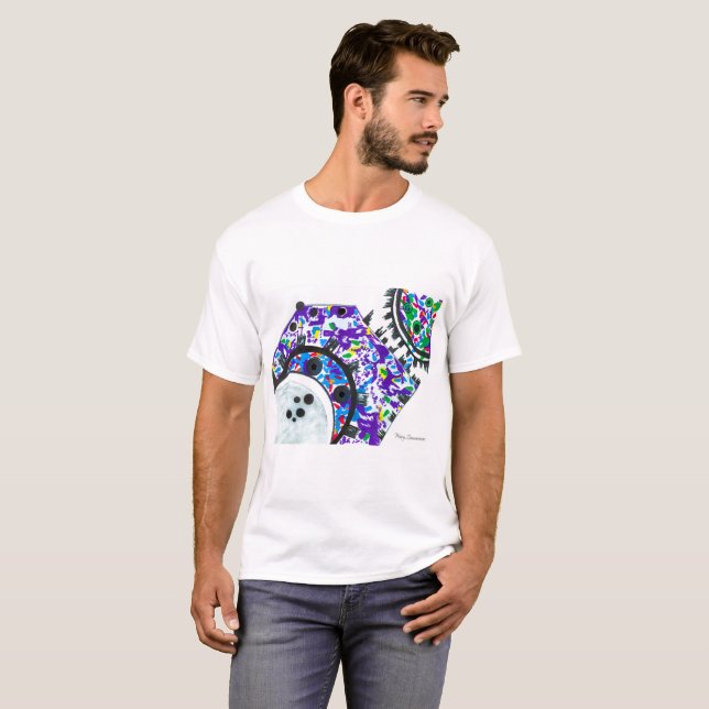 t-shirt masculina "Deco Cogs" (Frente Completa)