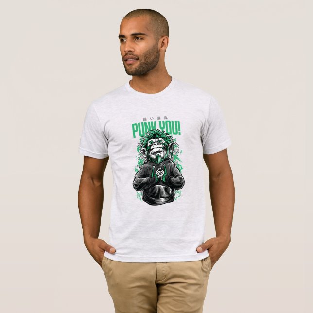 T-Shirt masculina | Macaco (Frente Completa)