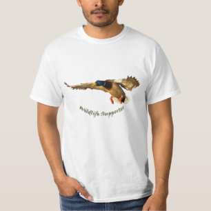 T-shirt masculino dos animais selvagens do pato do