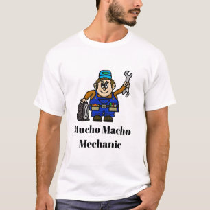 T-shirt masculino macho do mecânico de Mucho