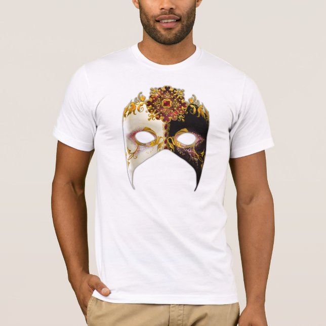 T-shirt Masque veneziano: Ruby Jewel Men (Frente)