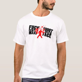 T-shirt Massa center de F@#%, em do tiro na cara