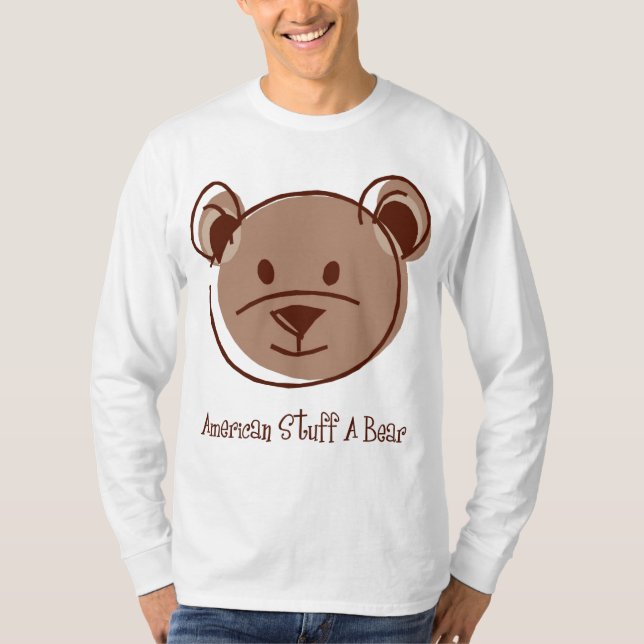 T-shirt Material americano um urso (Frente)