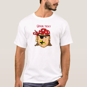 T-shirt Material customizável do pirata do homem do pirat