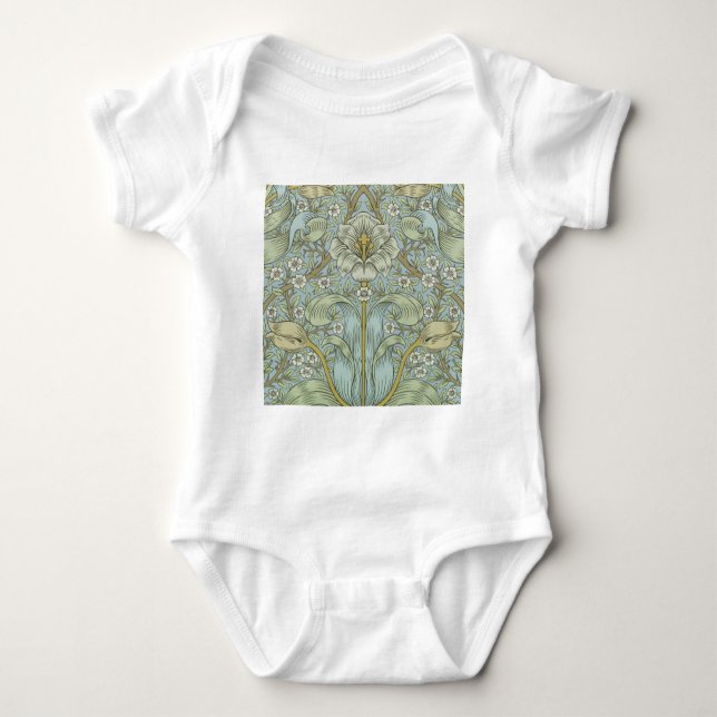T-shirt Mato Primaveril de William Morris: Floral Antigo (Frente)