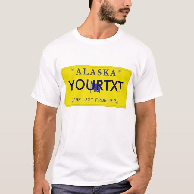 T-shirt Matrícula de Alaska (Frente)