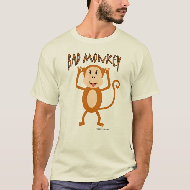 T-shirt mau do macaco (Frente)