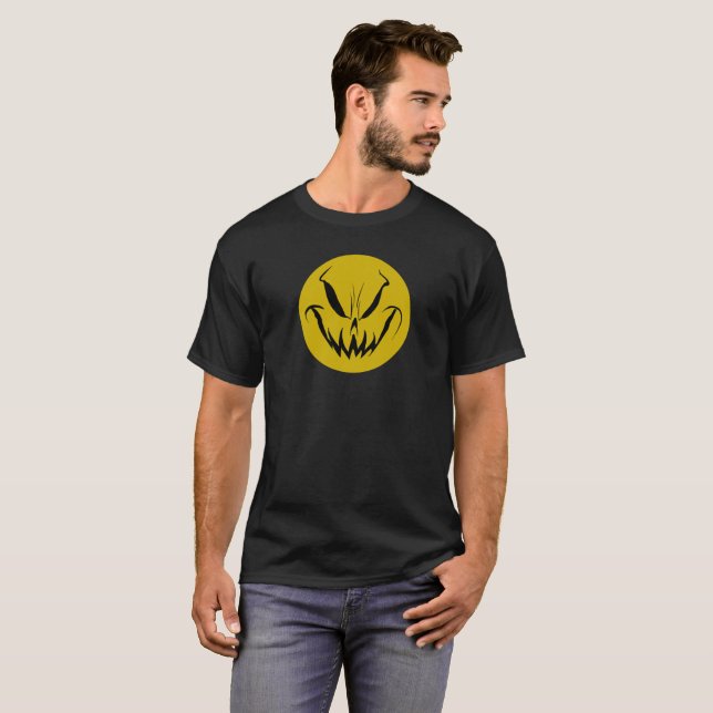 T-shirt mau Smiely Pumpkin Face (Frente Completa)