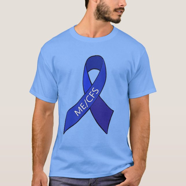 T-shirt ME/CFS Síndrome de Fadiga Crônica Fita de Sensibil (Frente)